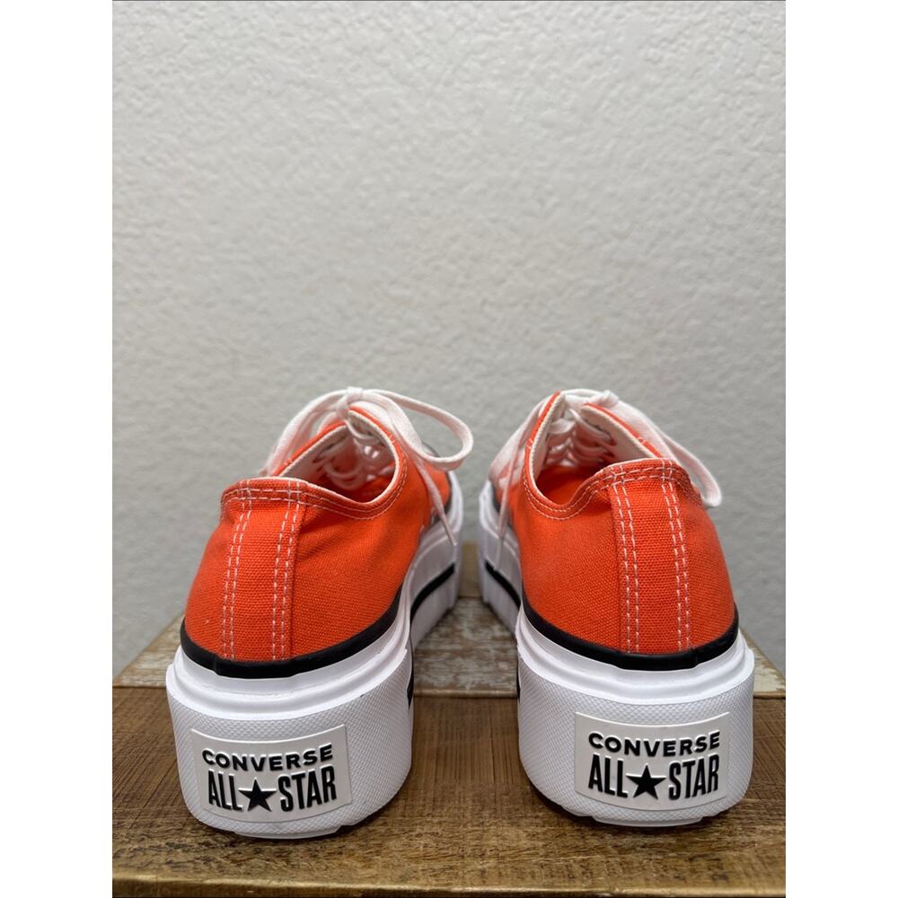 Converse CTAS Lift Double Stack Low Vermilion Red NEW Size 8.5 - Picture 5 of 7